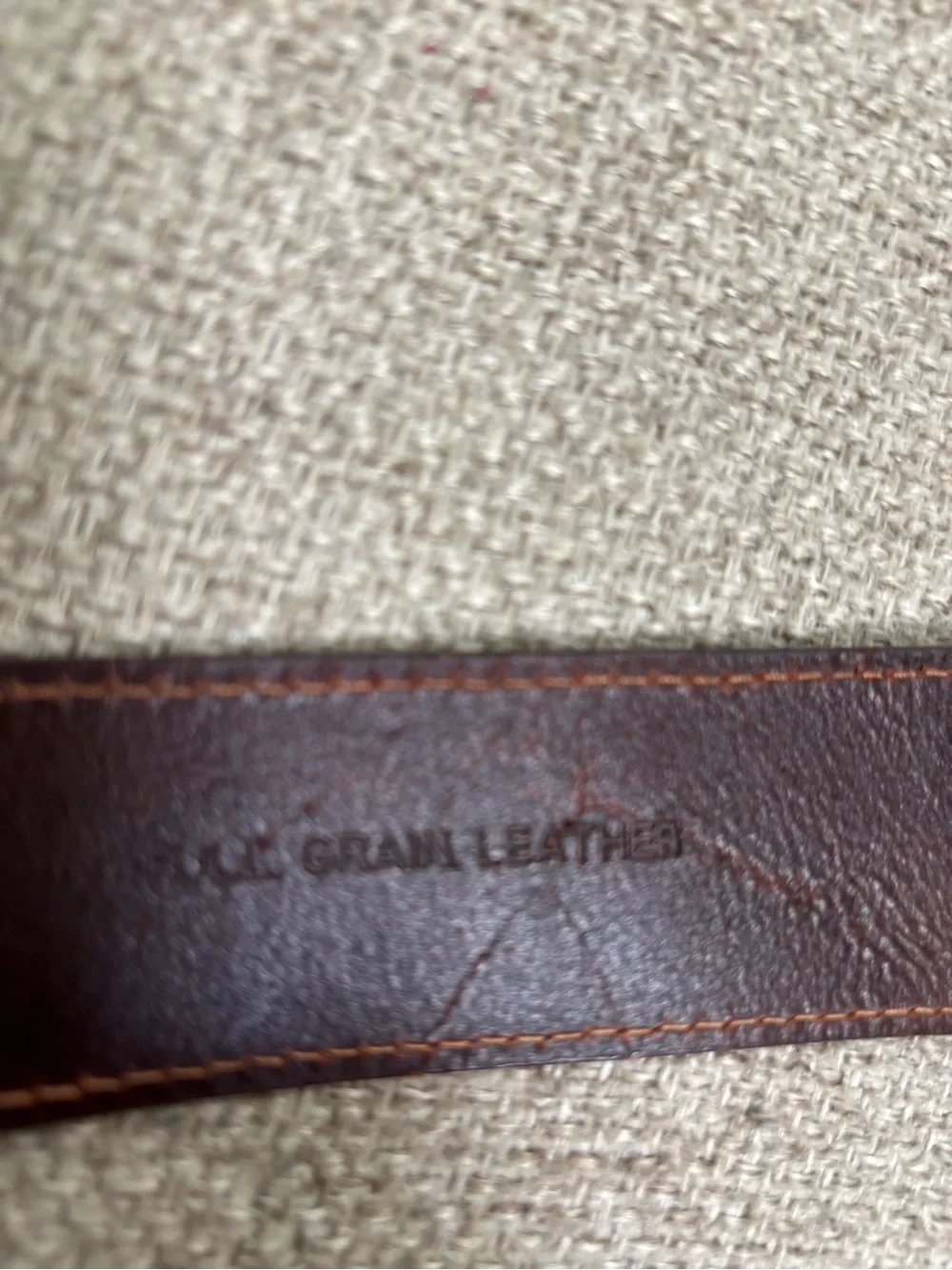 Banana Republic Embossed Leather Belt in Chestnut Brown made in Italy